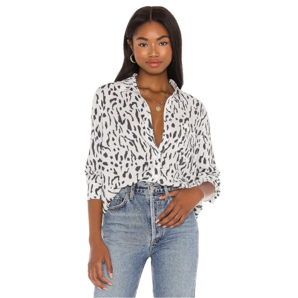 Rails Black and White Button Down Shirt
